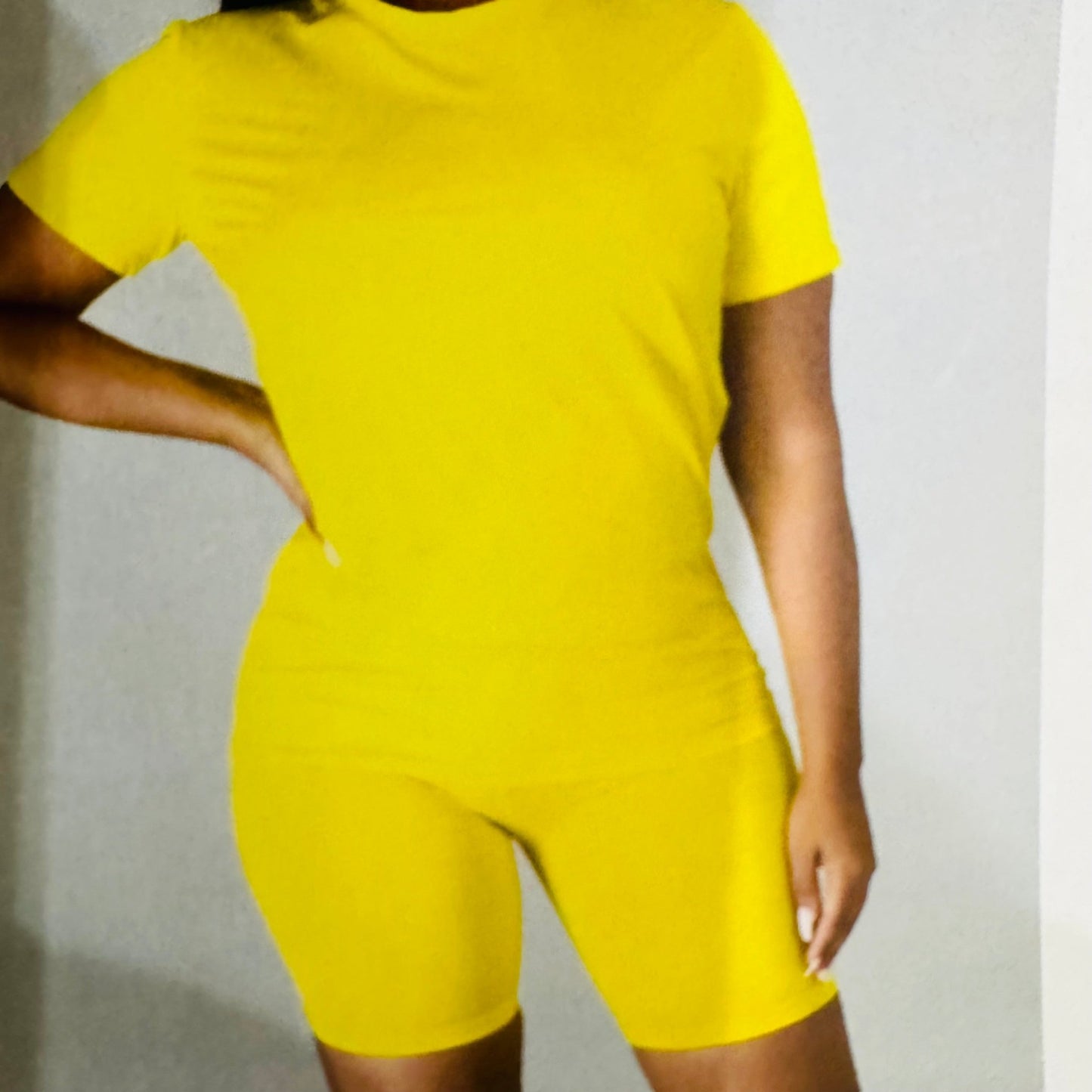 2 Piece Solid Color Short Set - House of FaSHUN by Shun Melson