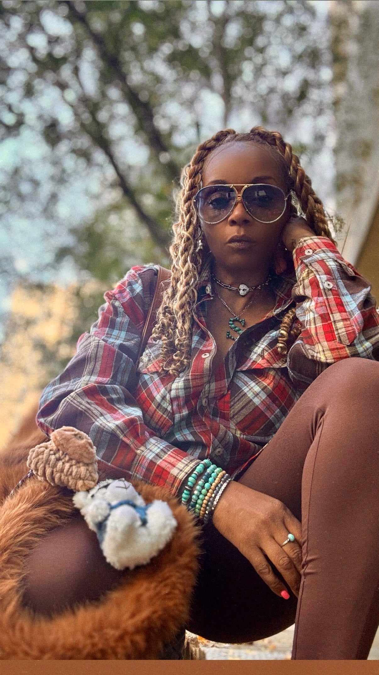 Brown Plaid Button Down