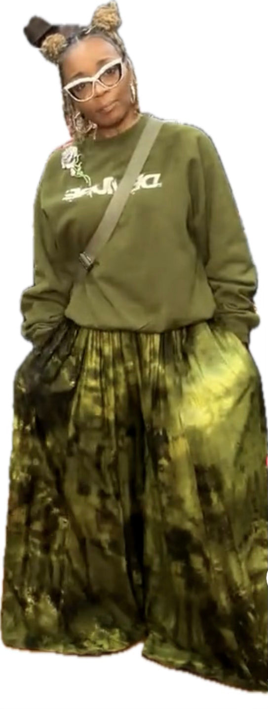 Shun Rayon Wide Leg Pants