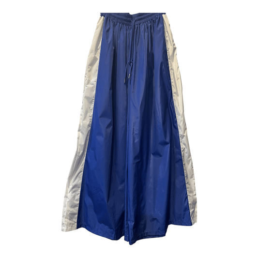 Blue White Nylon Pants - House of FaSHUN by Shun Melson