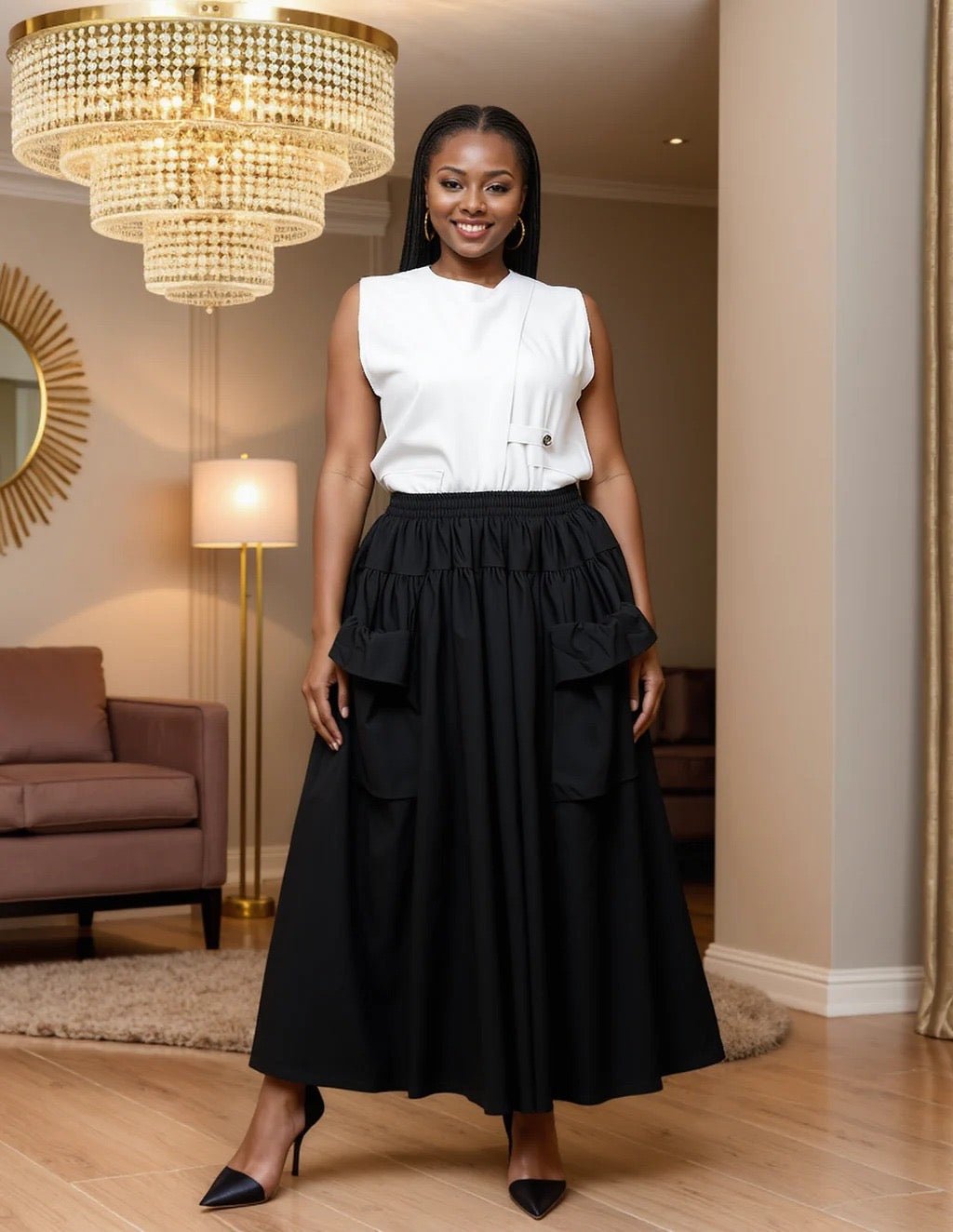 Deep pocket skirt - House of FaSHUN by Shun Melson