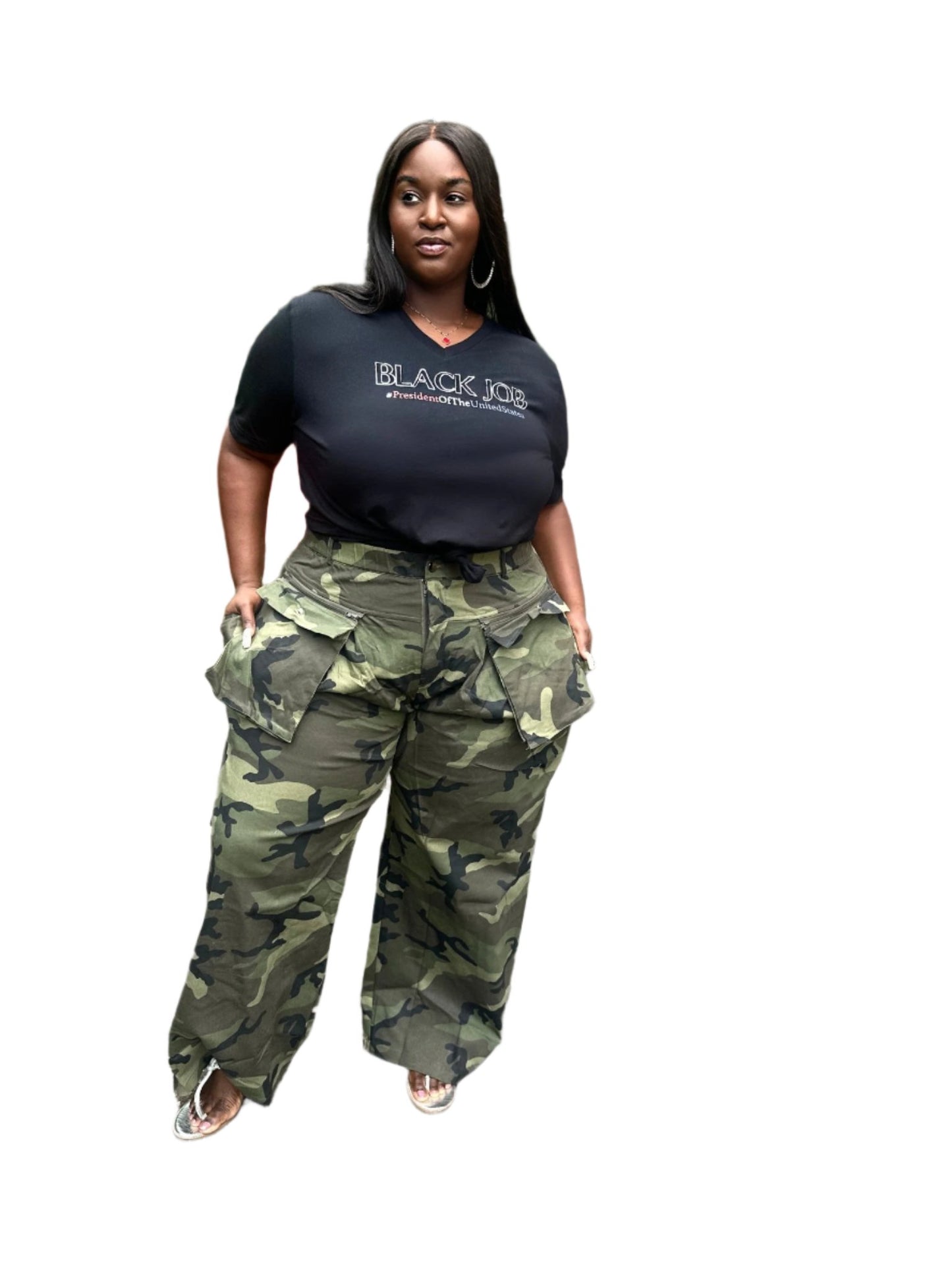Elastic Waist Cargo Pants - House of FaSHUN by Shun Melson