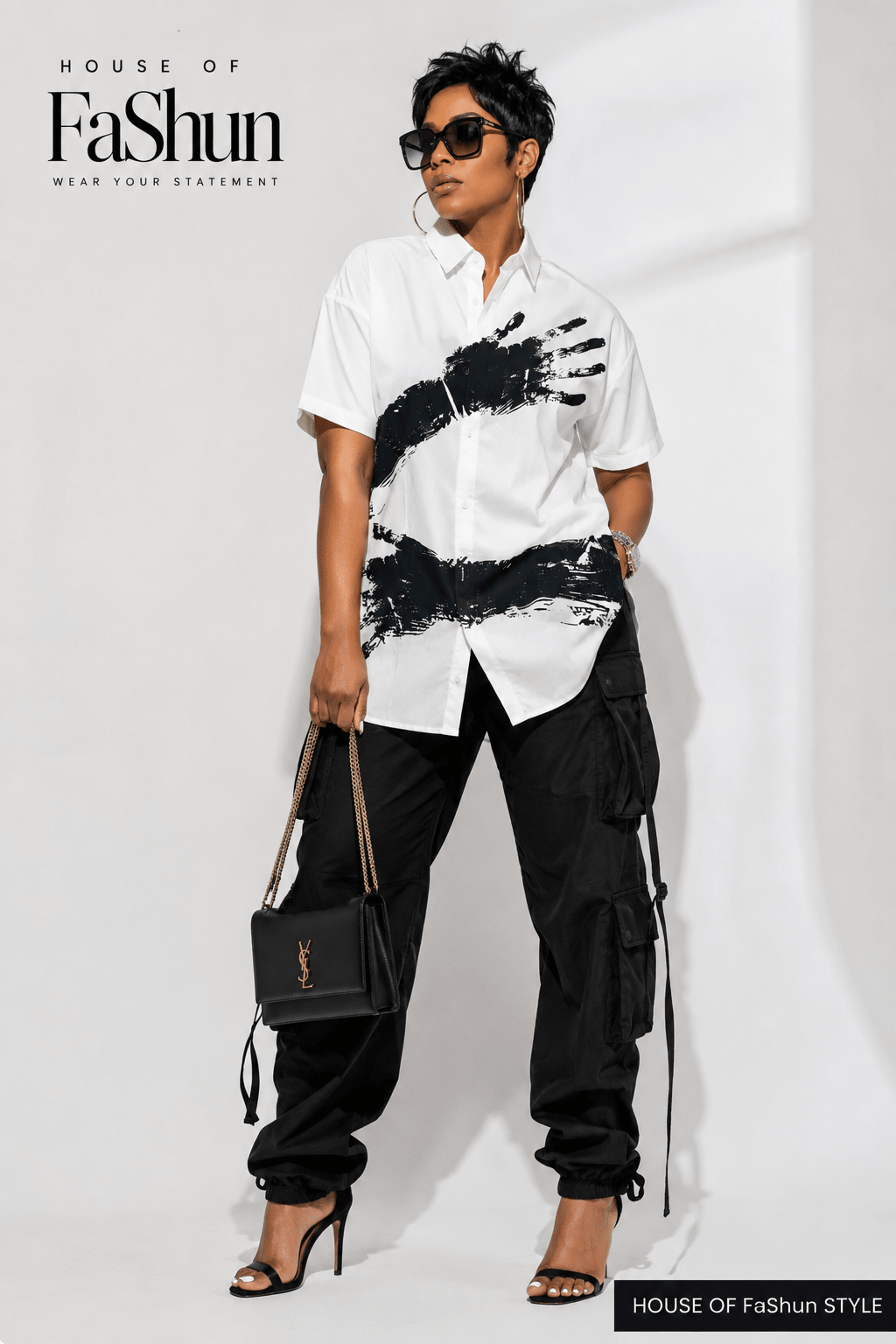 Hands On Button Down Shirt - House of FaSHUN by Shun Melson