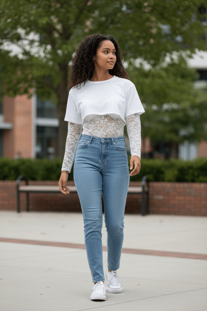 Lace Tee Bodysuit - House of FaSHUN by Shun Melson