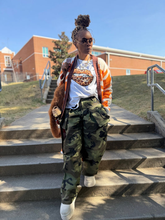 Leopard Lip Tee - House of FaSHUN by Shun Melson