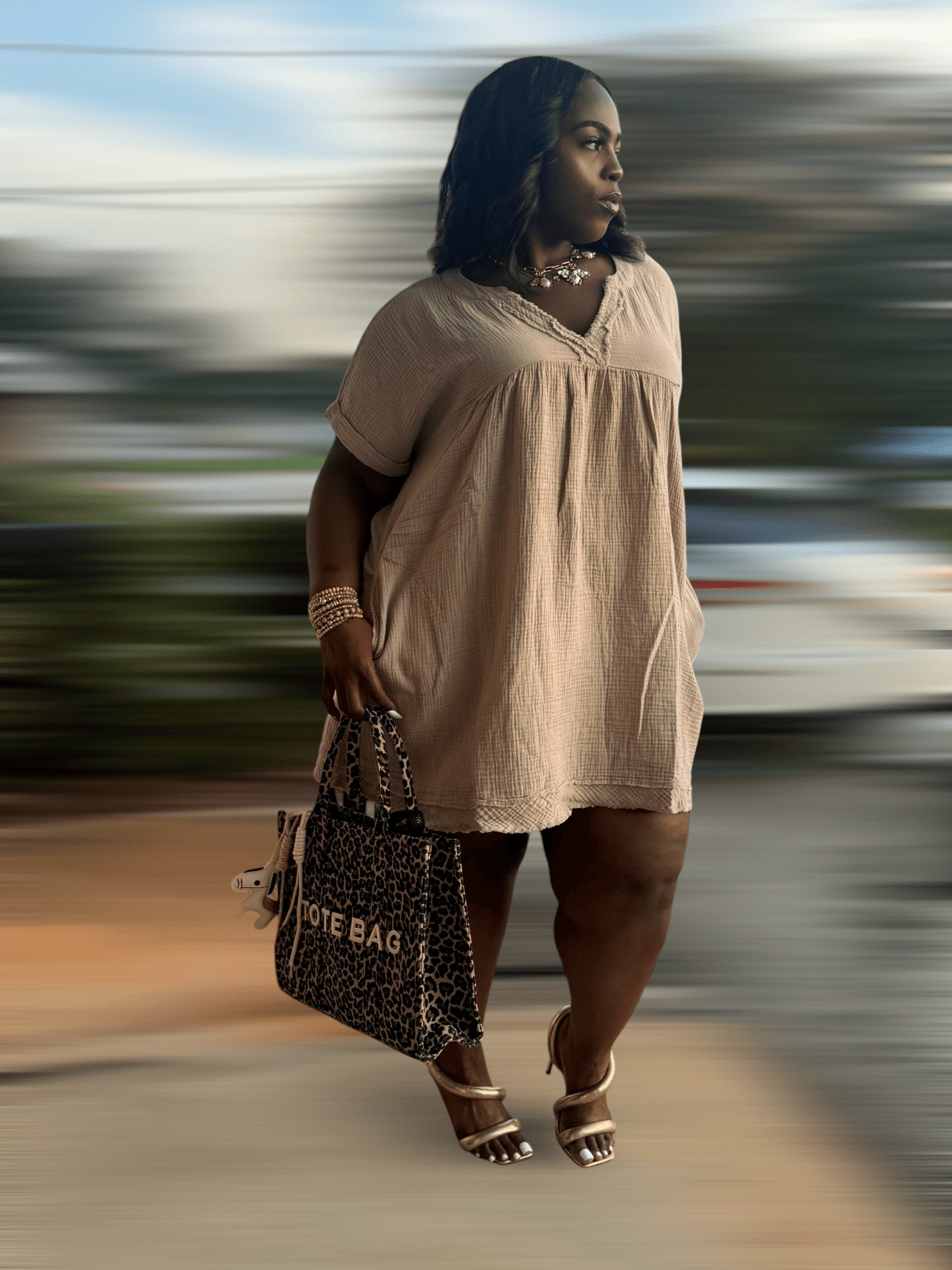 Linen Shirt Baby Doll Dress - House of FaSHUN by Shun Melson