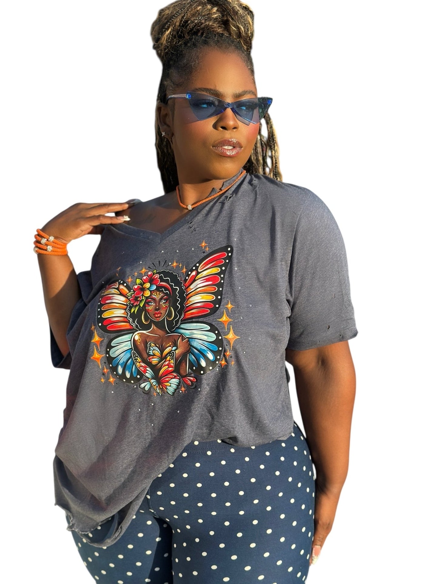 Ms. Lady Butterfly Tee - House of FaSHUN by Shun Melson