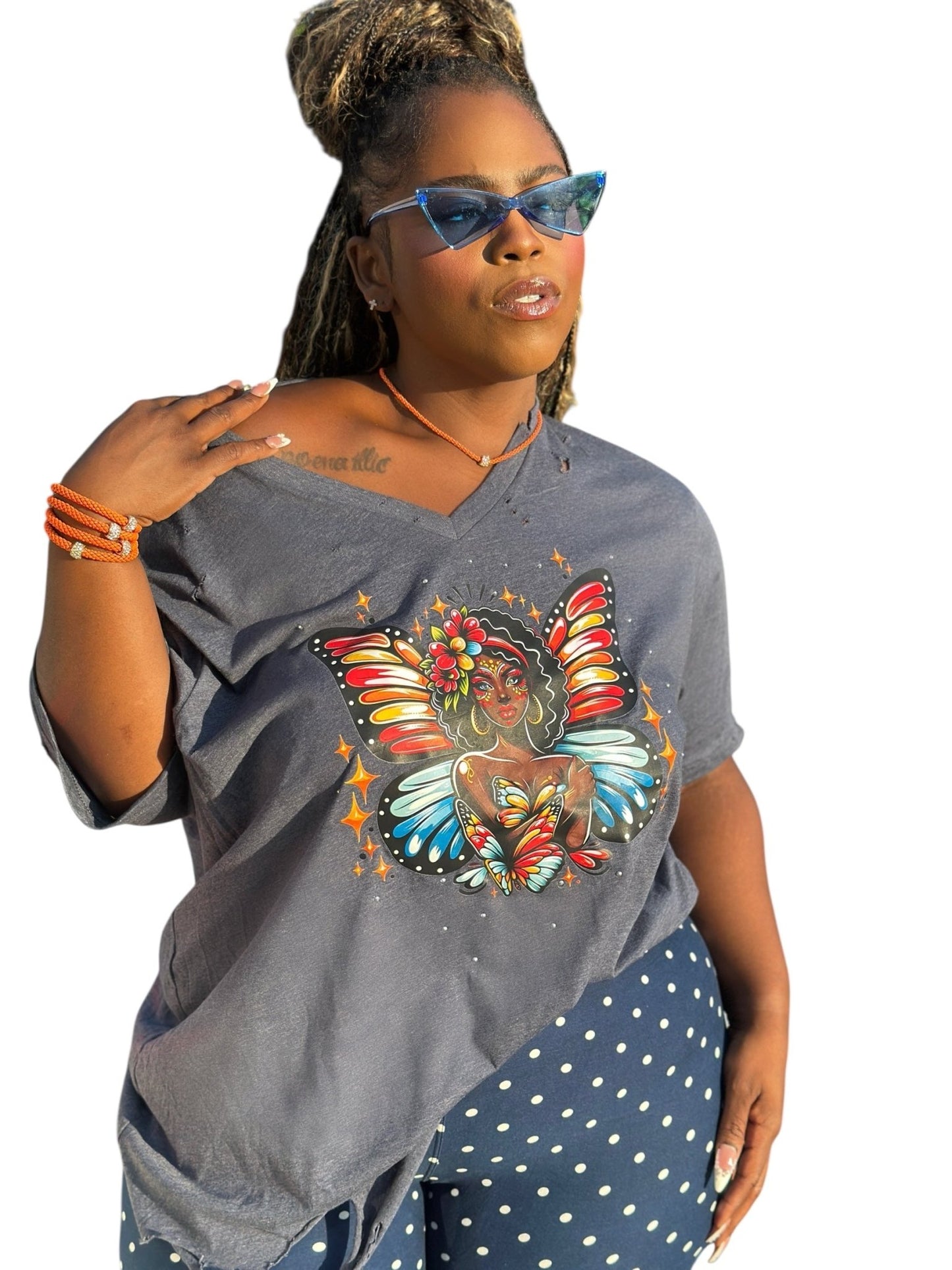 Ms. Lady Butterfly Tee - House of FaSHUN by Shun Melson
