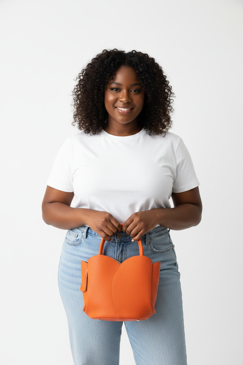 Orange Tulip Bag - Curvy Model