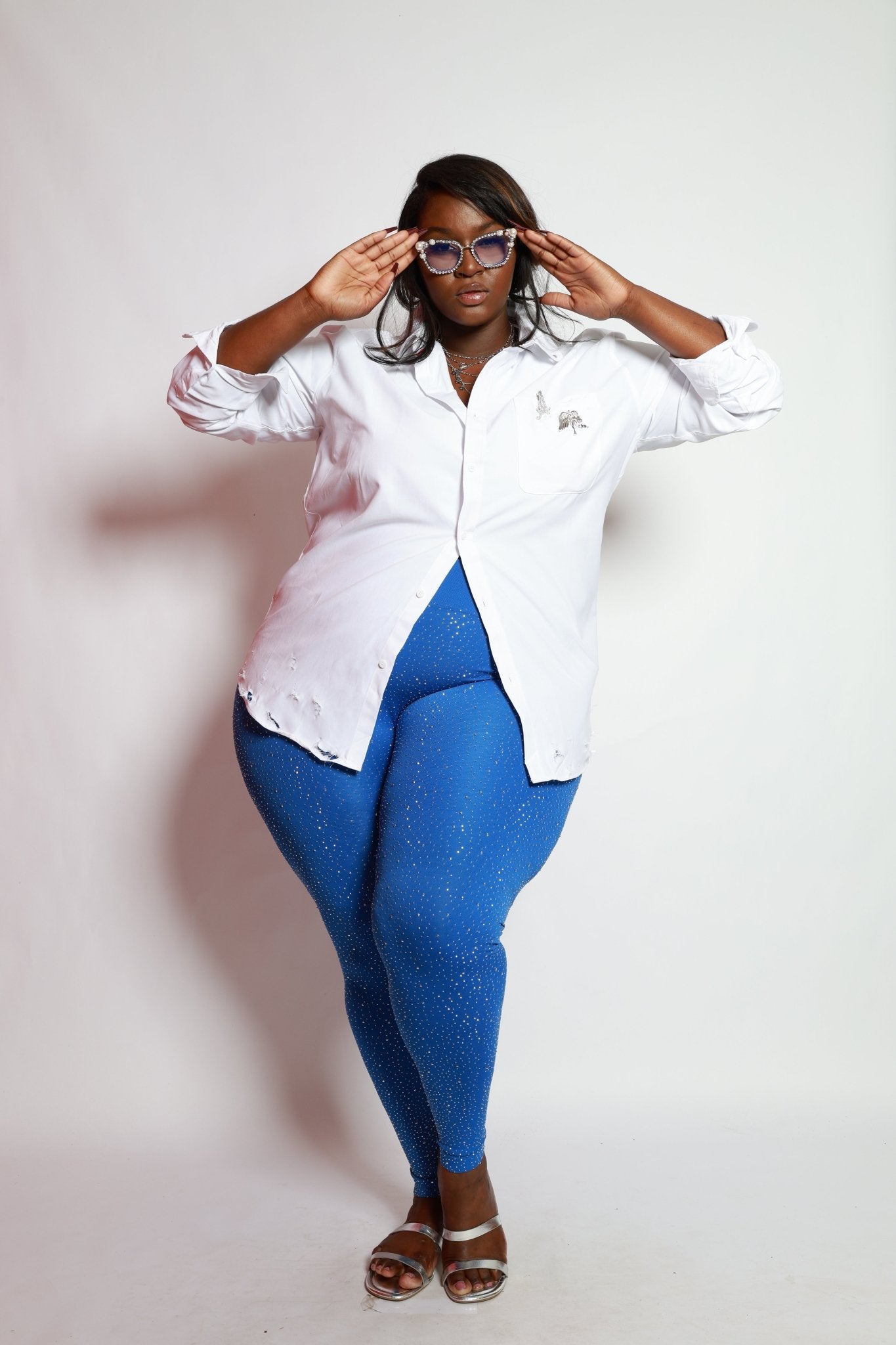 Rhinestone Leggings - House of FaSHUN by Shun Melson