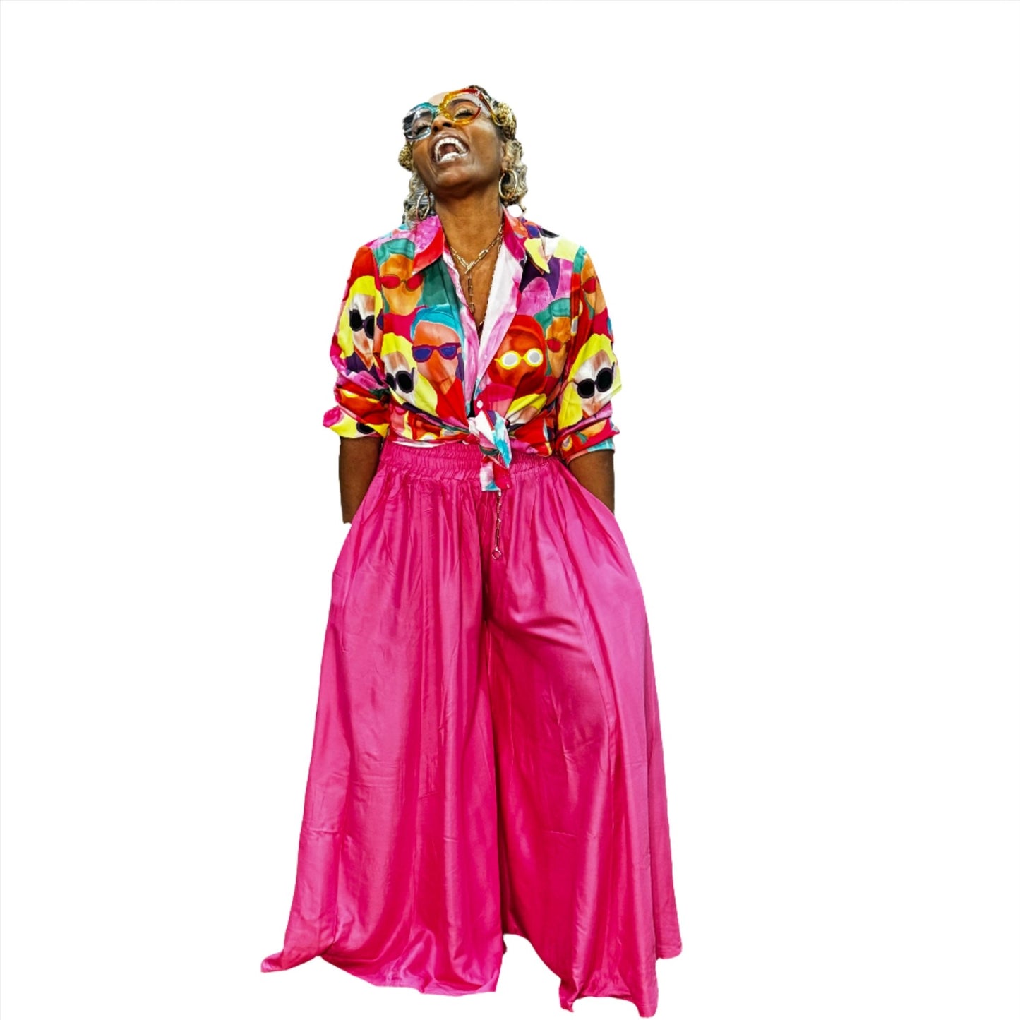 Shun Rayon Wide Leg Pants - House of FaSHUN by Shun Melson