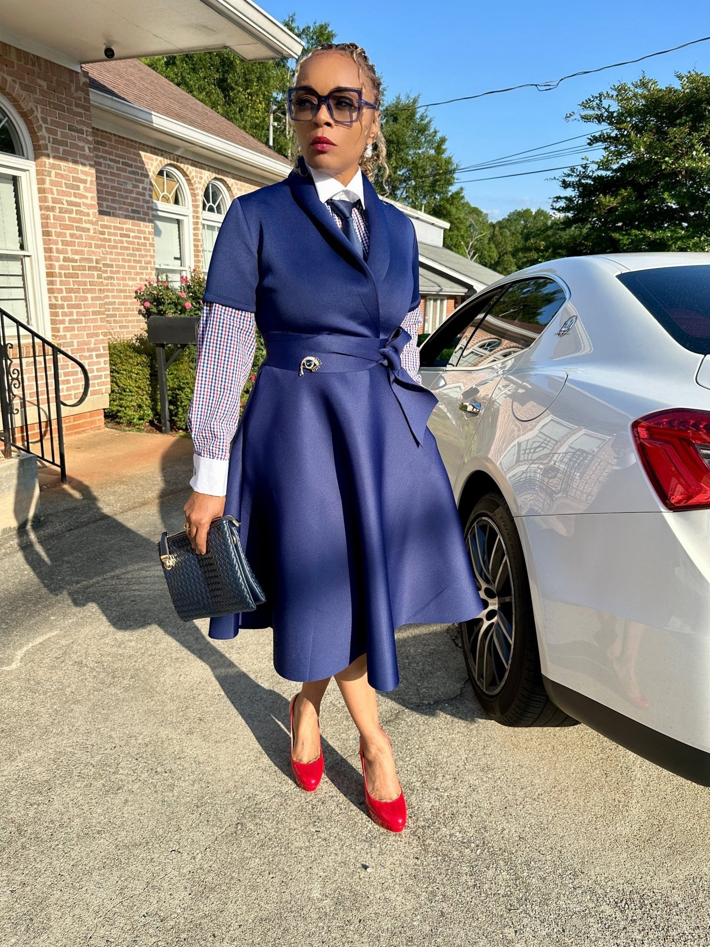 The New Neoprene Wrap Front Dress - House of FaSHUN by Shun Melson