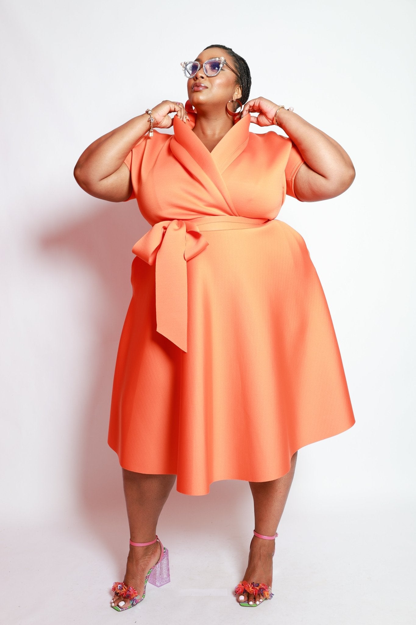 The New Neoprene Wrap Front Dress - House of FaSHUN by Shun Melson