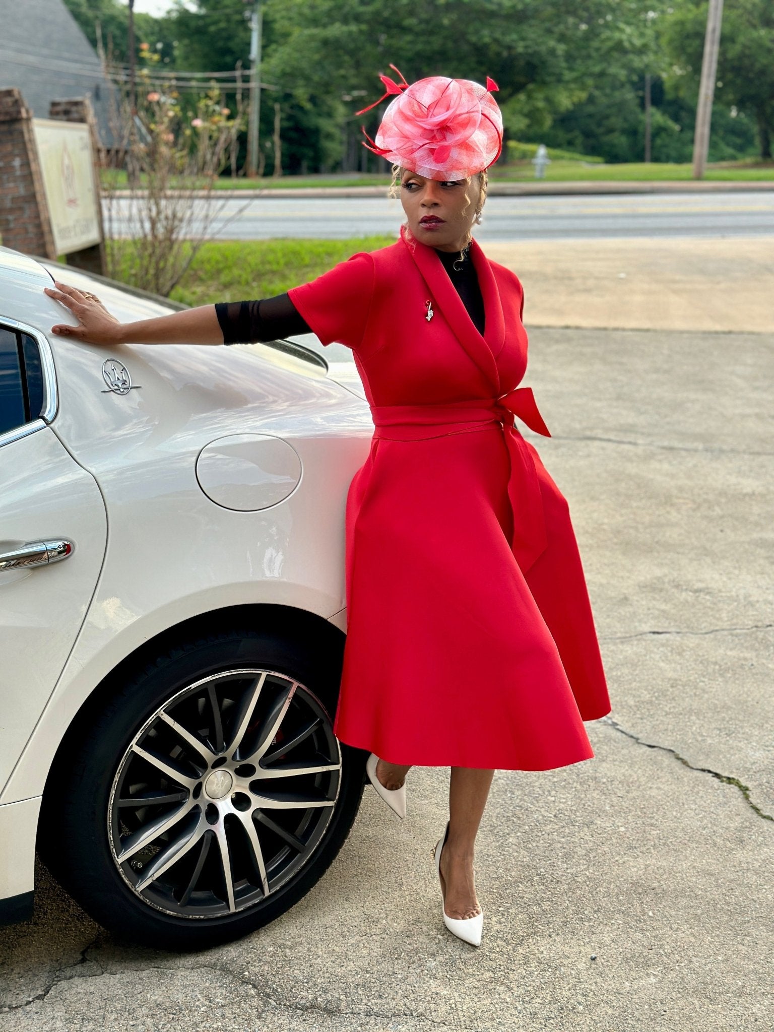 The New Neoprene Wrap Front Dress - House of FaSHUN by Shun Melson