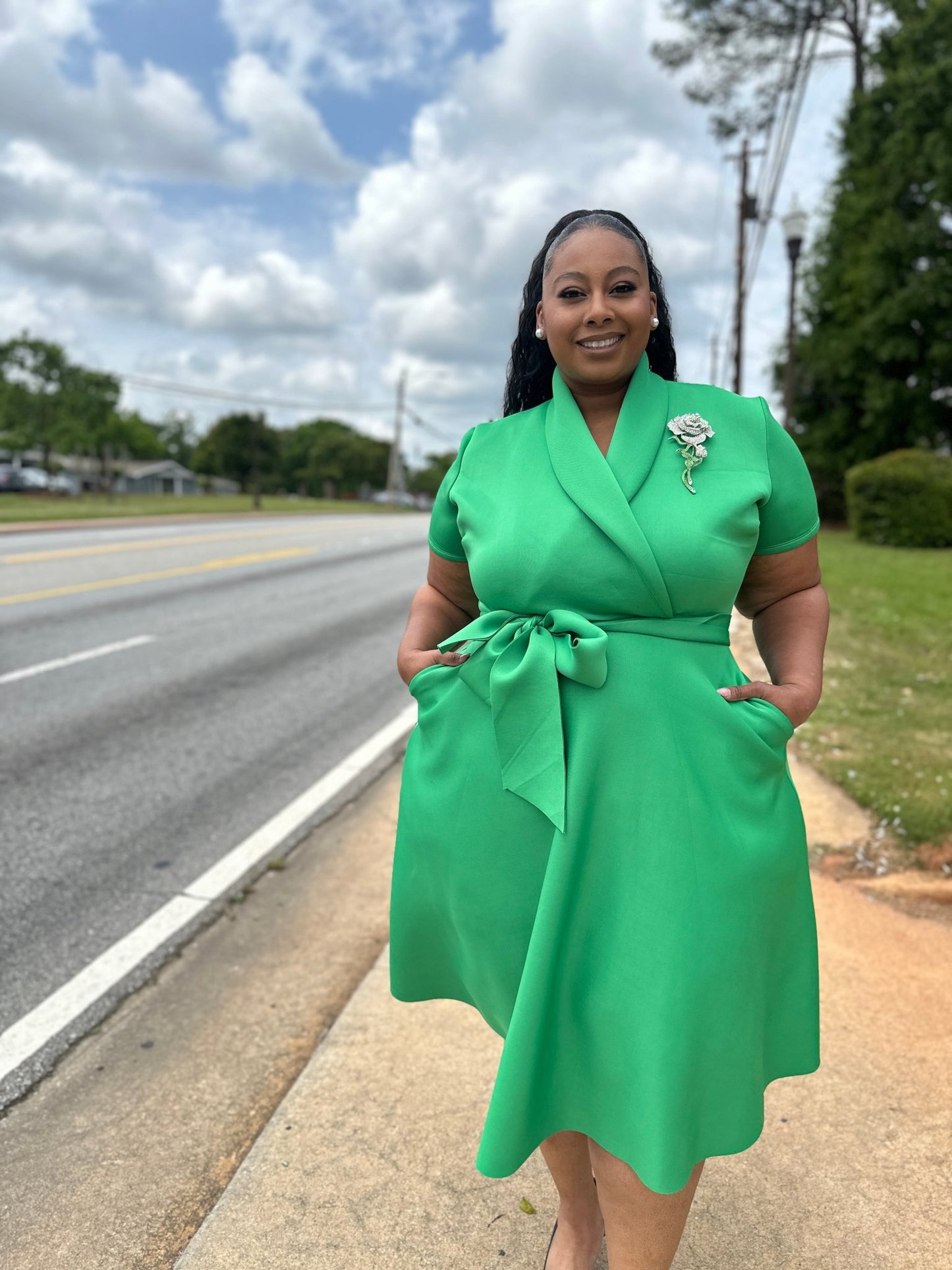 The New Neoprene Wrap Front Dress - House of FaSHUN by Shun Melson