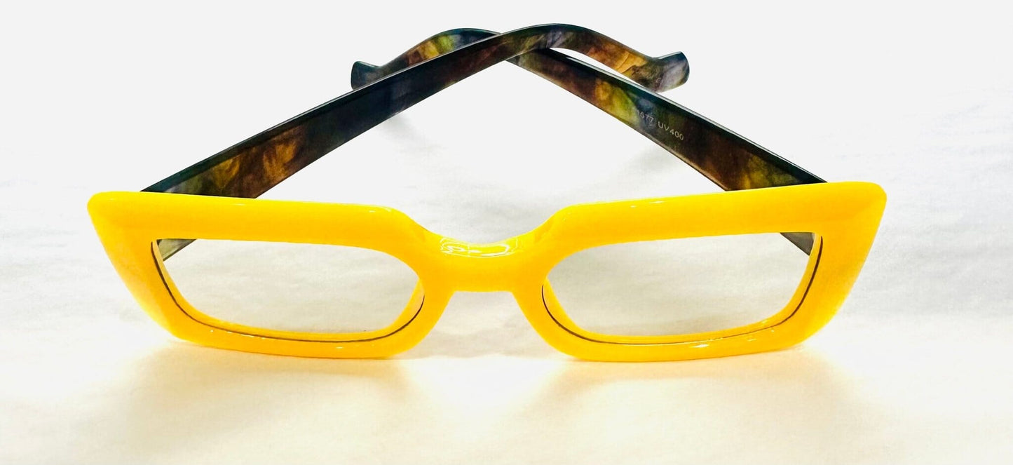 2023 Fashun Eyewear Eyewear Shun Melson Square Yellow