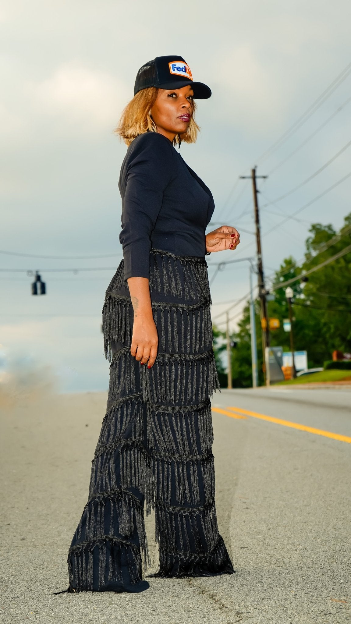 Midnight Train to Georgia Fringe Jumpsuit - House of FaSHUN by Shun Melson