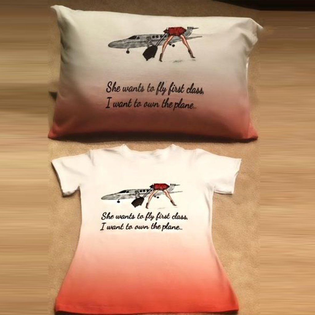 She Wants To Fly First Class Pillowcase-Pillowcases-Shun Melson