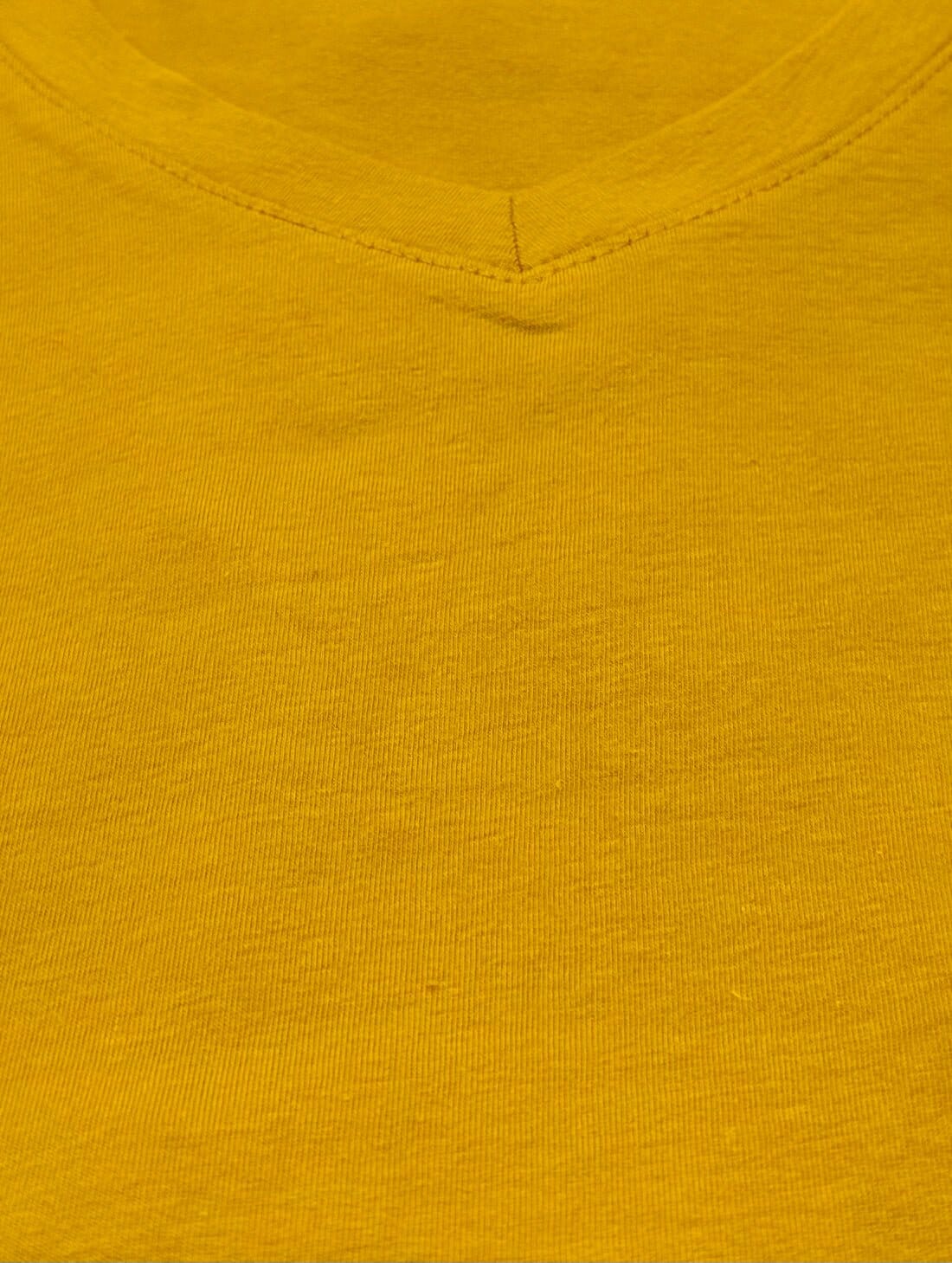 Solid Fitted Tees Tshirts Shun Melson S Mustard V-Neck