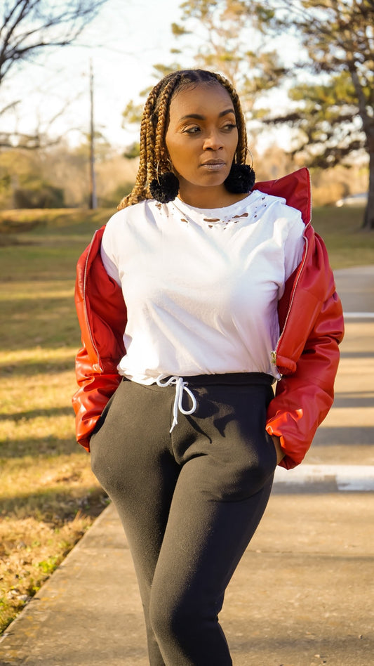 The Simple Distressed Long Sleeve Tee - House of FaSHUN by Shun Melson