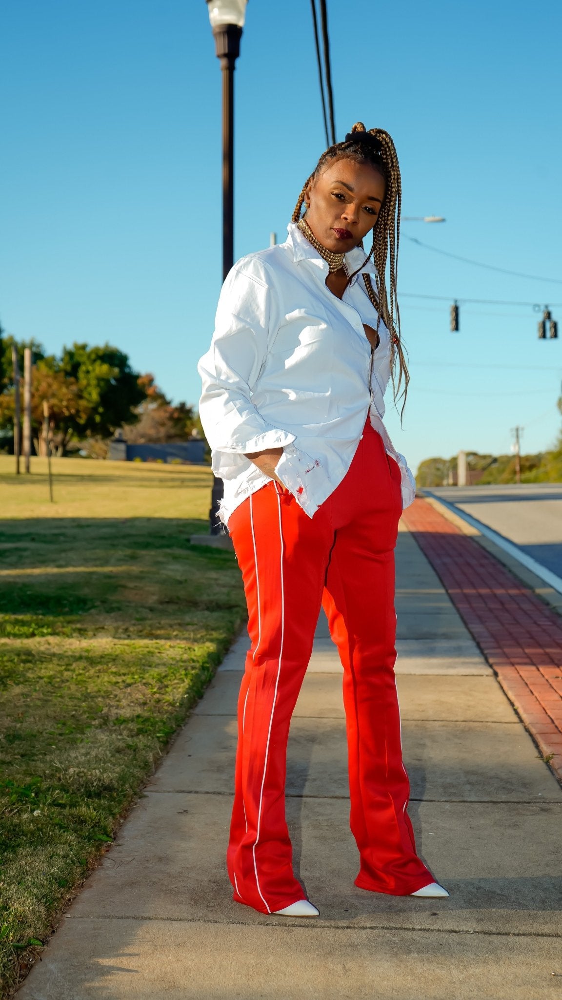 Women's Side Stripe Jogger Pant - House of FaSHUN by Shun Melson