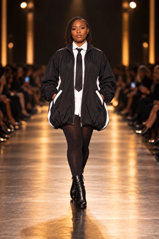 Black Bubble Jacket Dress