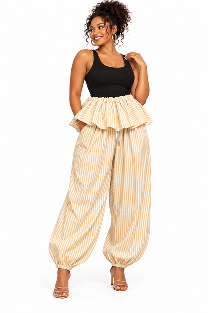 Ruffle Balloon Harem Pants