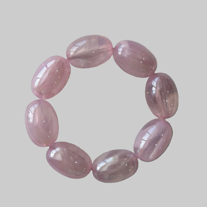Chunky Oval & Tube Bead Stretch Bracelet