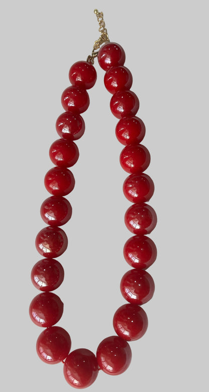 Chunky Ball & Stone Statement Necklace