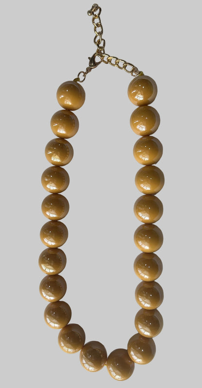 Chunky Ball & Stone Statement Necklace