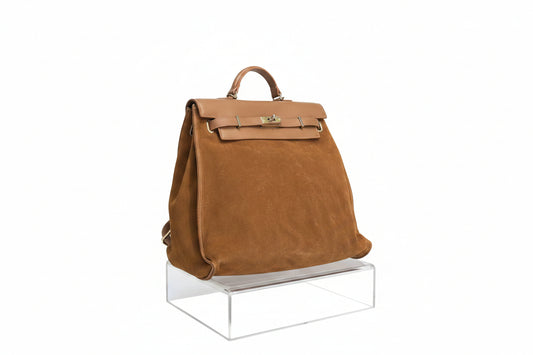 Tan Suede Convertible Backpack