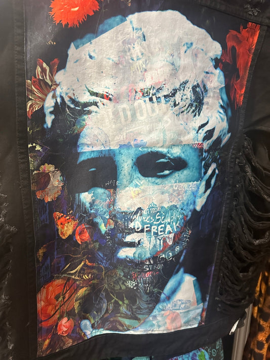 Black Denim Distressed Jacket - House of FaSHUN by Shun Melson