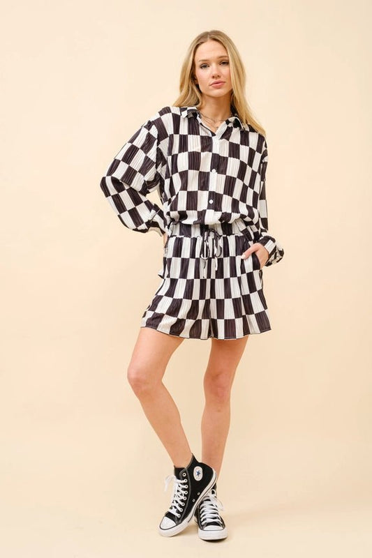 Black White Checkered Set - House of FaSHUN by Shun Melson