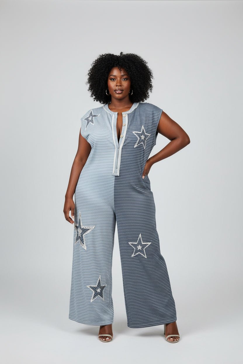 Blue Star Jumpsuit - House of FaSHUN by Shun Melson