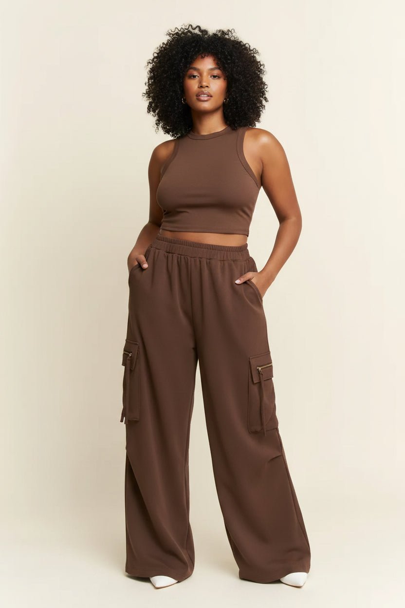 Brown Cargo Pants - House of FaSHUN by Shun Melson