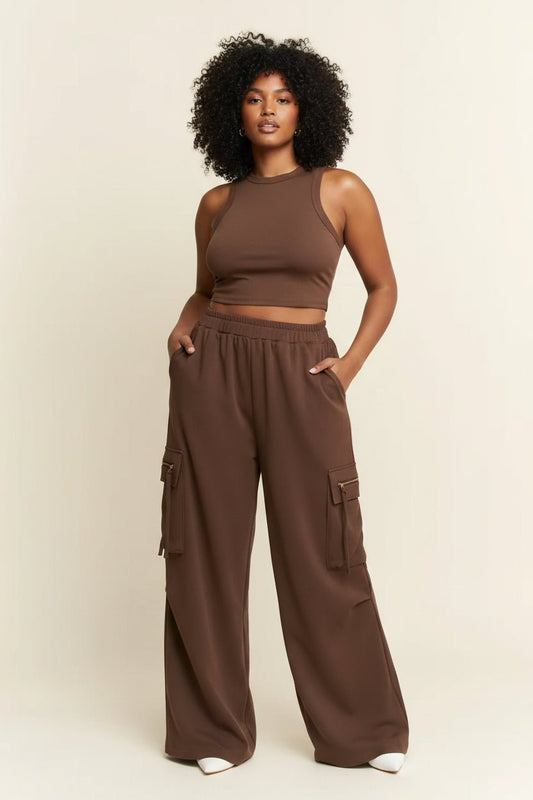 Brown Cargo Pants - House of FaSHUN by Shun Melson