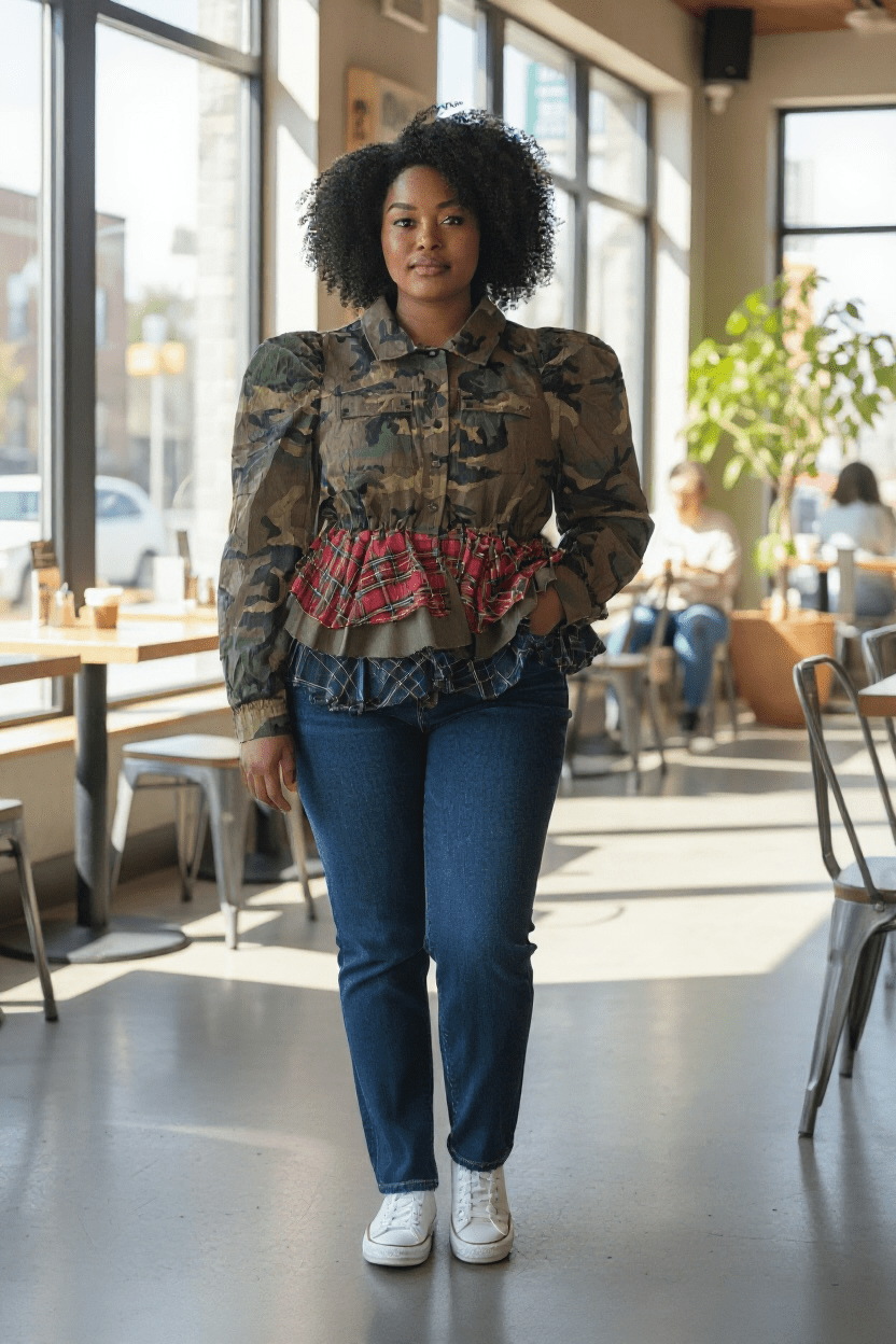 Camo Tartan Jacket - House of FaSHUN by Shun Melson