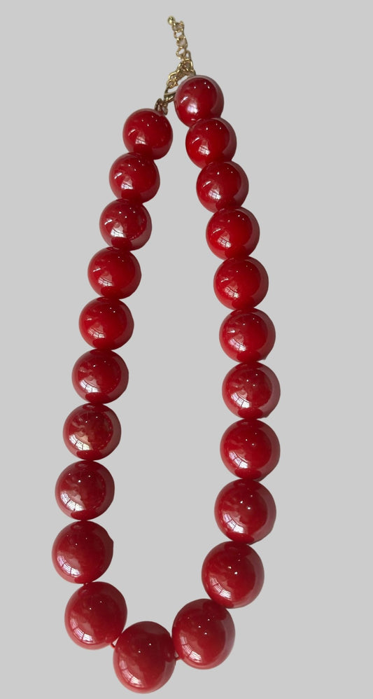 Chunky Ball & Stone Statement Necklace - House of FaSHUN by Shun Melson