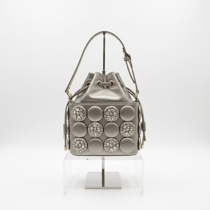 Crystal Bubble Jewel Bucket Bag - House of FaSHUN by Shun Melson