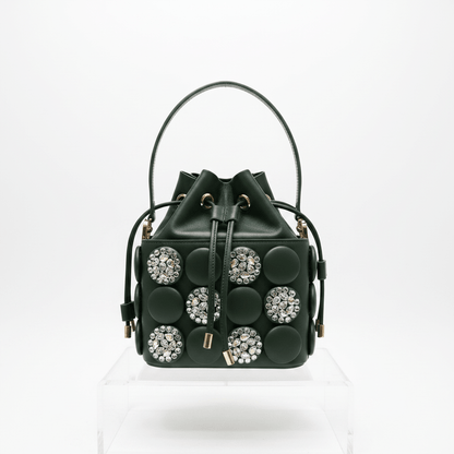 Crystal Bubble Jewel Bucket Bag - House of FaSHUN by Shun Melson