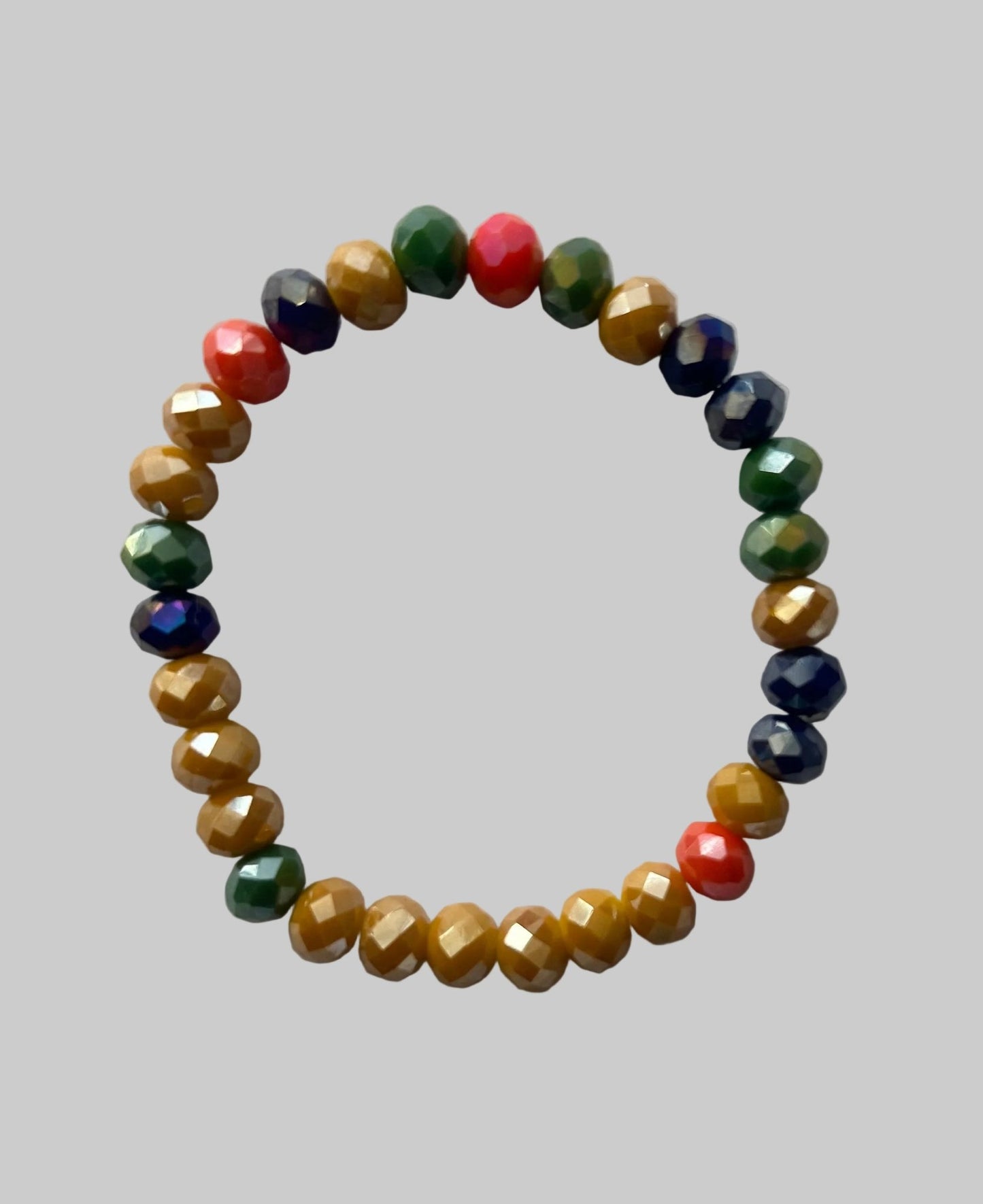 Crystal Faceted Bead Stretch Bracelet - House of FaSHUN by Shun Melson