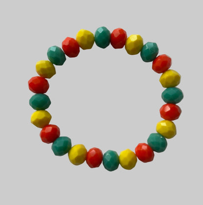 Crystal Faceted Bead Stretch Bracelet - House of FaSHUN by Shun Melson
