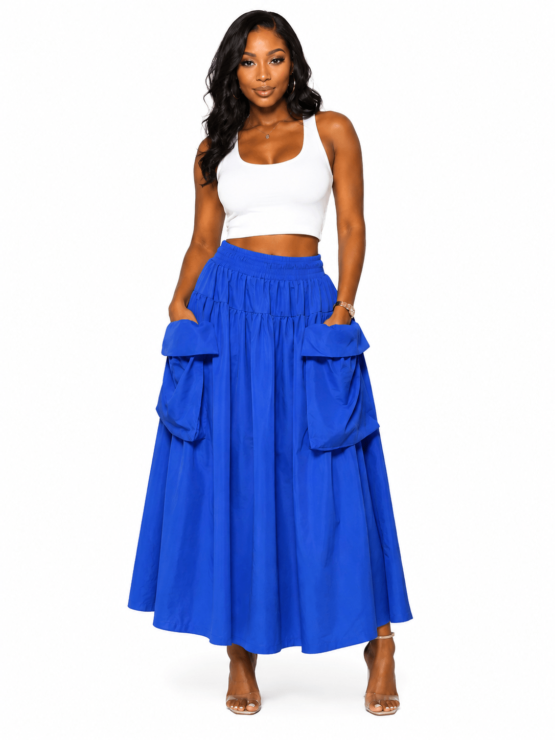 Deep Pocket Maxi Skirt - House of FaSHUN by Shun Melson