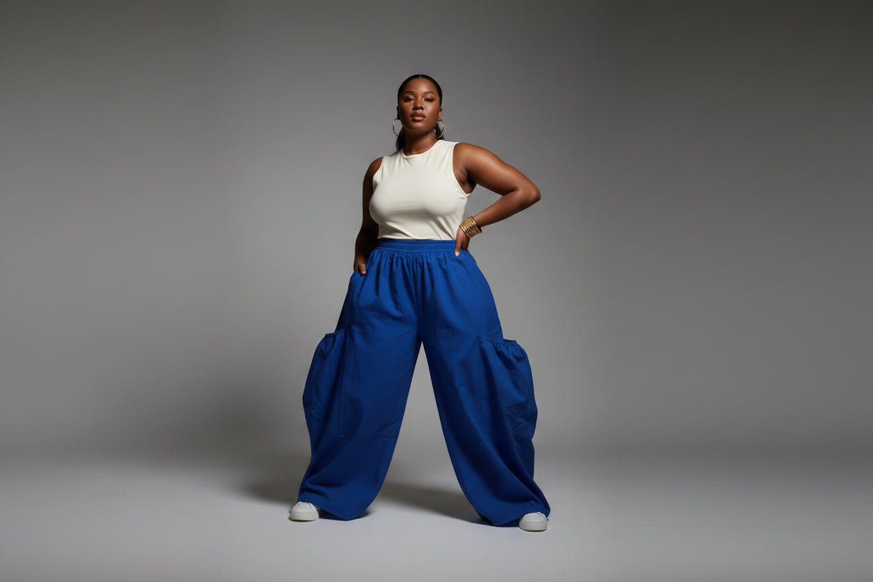 Deep Pocket Palazzo Pants - House of FaSHUN by Shun Melson