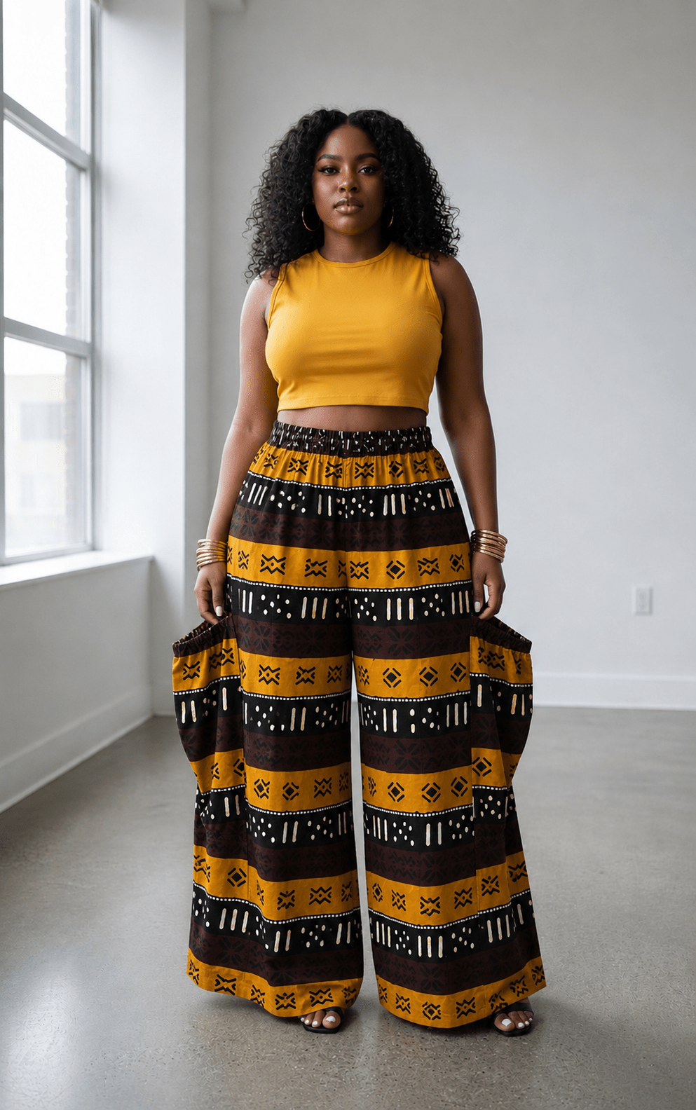Deep Pocket Palazzo Pants - House of FaSHUN by Shun Melson