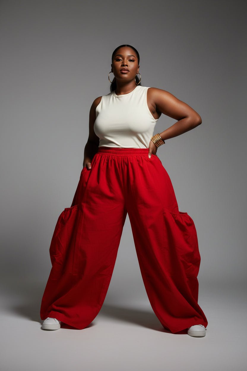 Deep Pocket Palazzo Pants - House of FaSHUN by Shun Melson