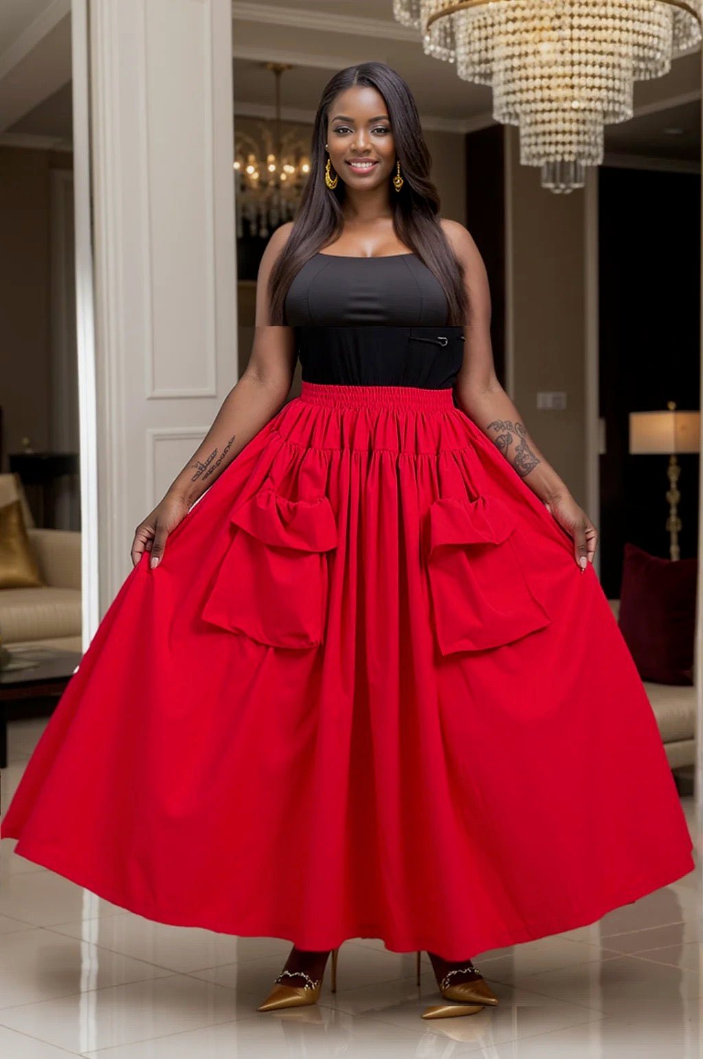 Deep pocket skirt - House of FaSHUN by Shun Melson