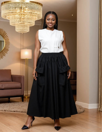 Deep pocket skirt - House of FaSHUN by Shun Melson