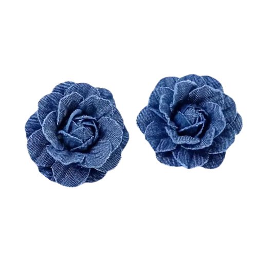 Denim Earrings & Brooches - House of FaSHUN by Shun Melson