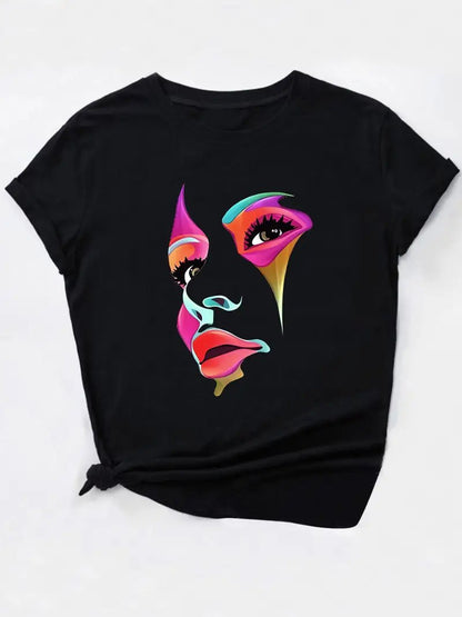 Graphic Vibrant Short Sleeve T - shirts - House of FaSHUN by Shun Melson